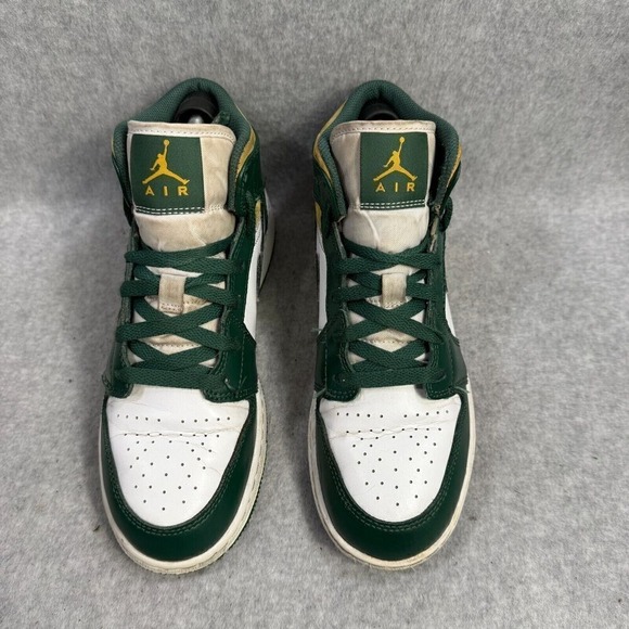 Nike Air Jordan 1 Shoes Womens Size 7.5 Noble Green Sonics Sneakers 554725-371 - Picture 3 of 9